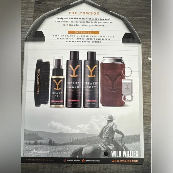 NWT Yellowstone Collection The Cowboy Beard Gift Set - Picture 2 of 6
